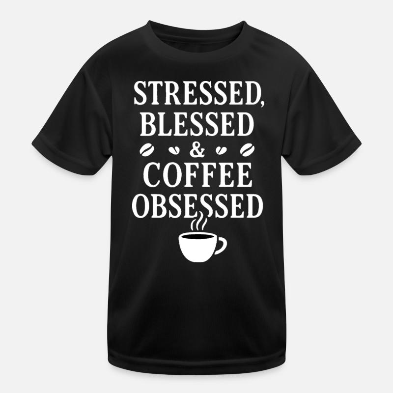 Coffee Obsessed Kids Functional T-Shirt