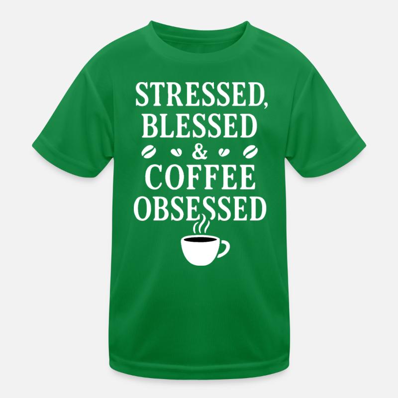 Coffee Obsessed Kids Functional T-Shirt