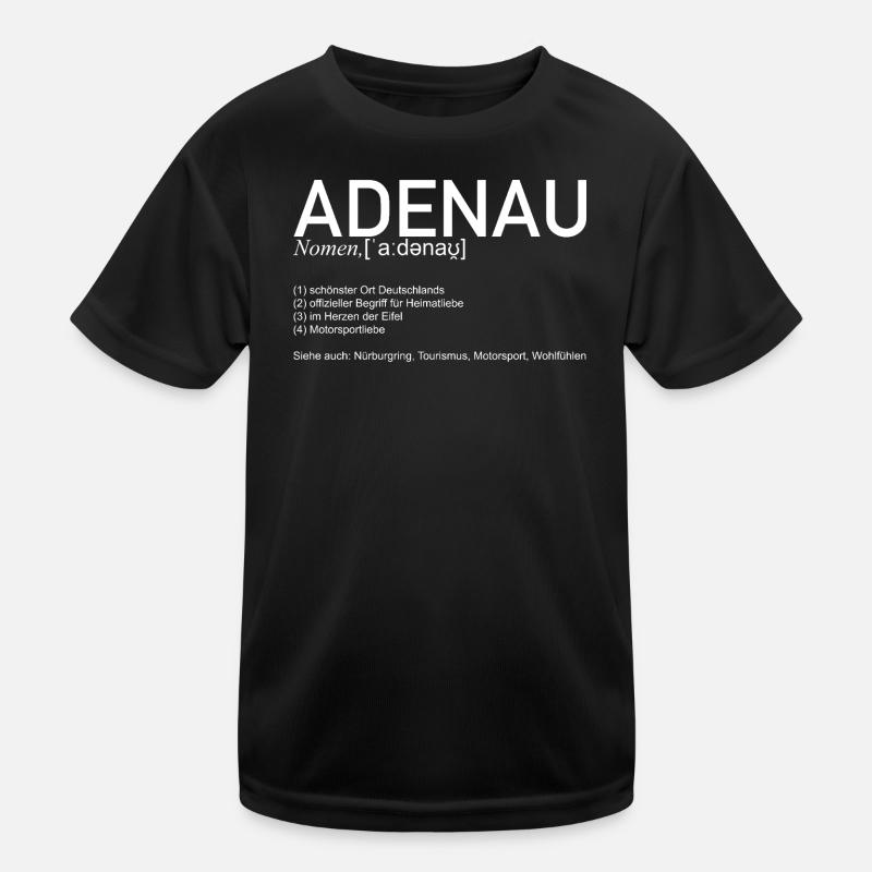 Adenau [meaning] (white) - Kids Functional T-Shirt - black