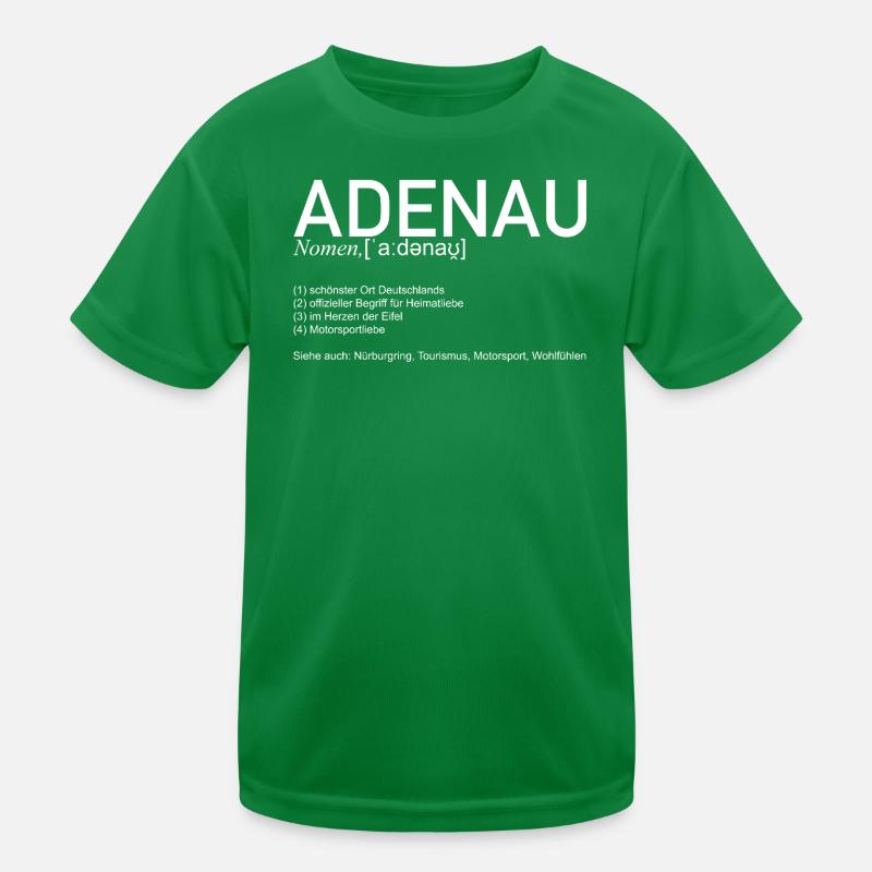 Adenau [Bedeutung] (weiß) Kinder Funktions-T-Shirt