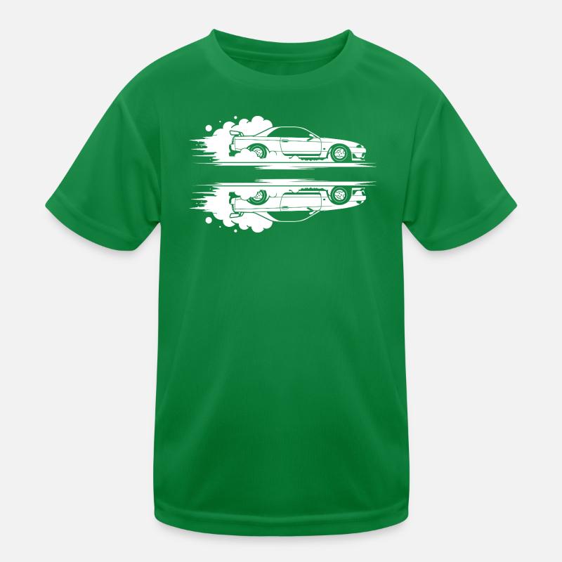 Drift Minimalistischer fahrender Rennwagen Kinder Funktions-T-Shirt
