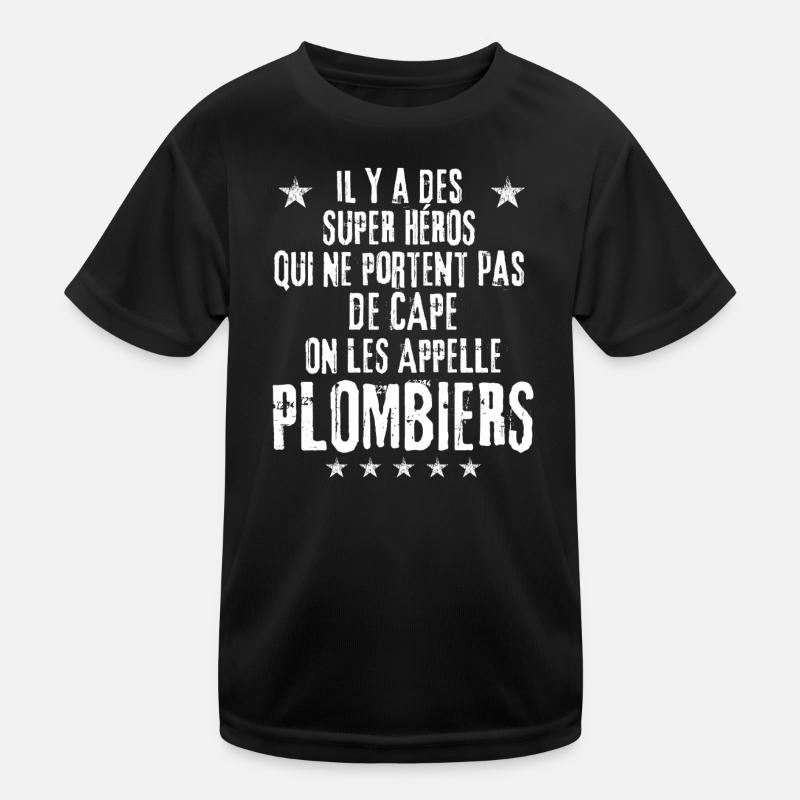 SUPERHELDEN KEINE KLEMPNER MIT UMHANG Kinder Funktions-T-Shirt
