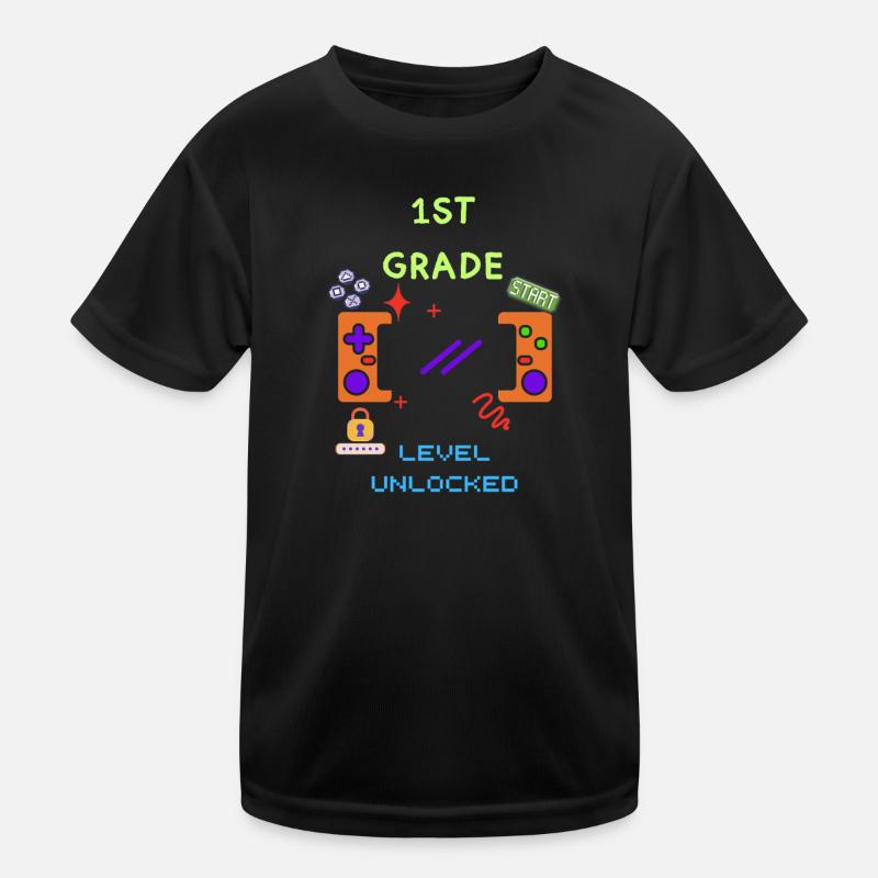 1st Grade Level Unlocked  Kids Functional T-Shirt