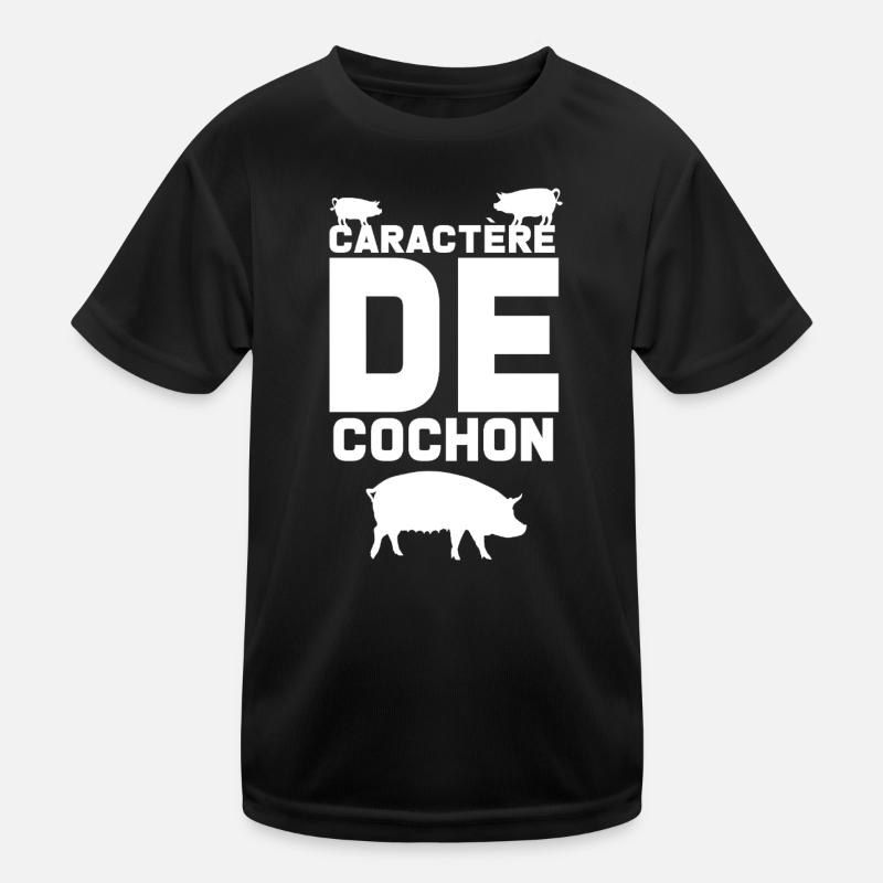 Humor Terroir Charcutier Cochon Kinder Funktions-T-Shirt