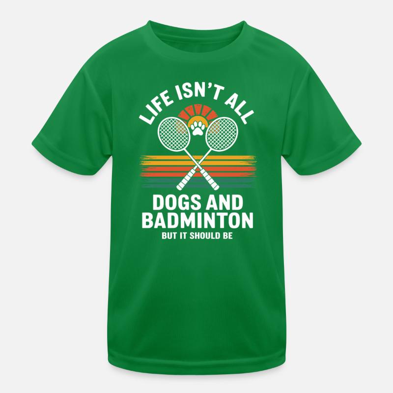 Chiens et badminton T-shirt sport Enfant