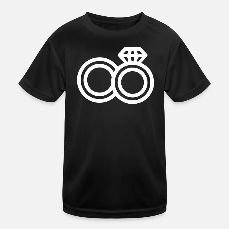 Eheringe Hochzeitsringe Kinder Funktions-T-Shirt