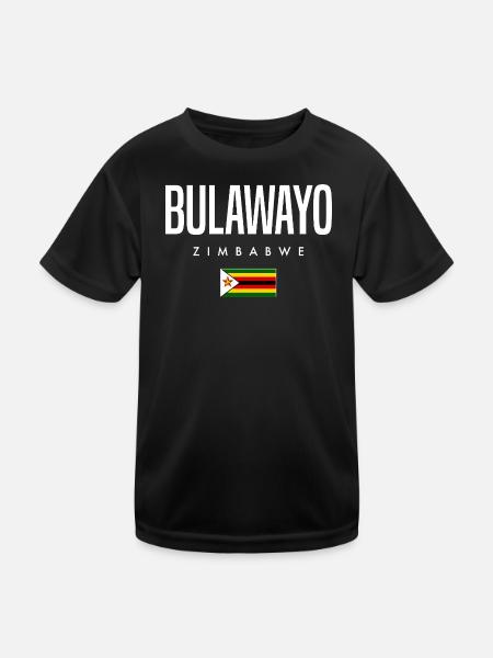 Bulawayo Zimbabwe - Kids Functional T-Shirt - black - Front