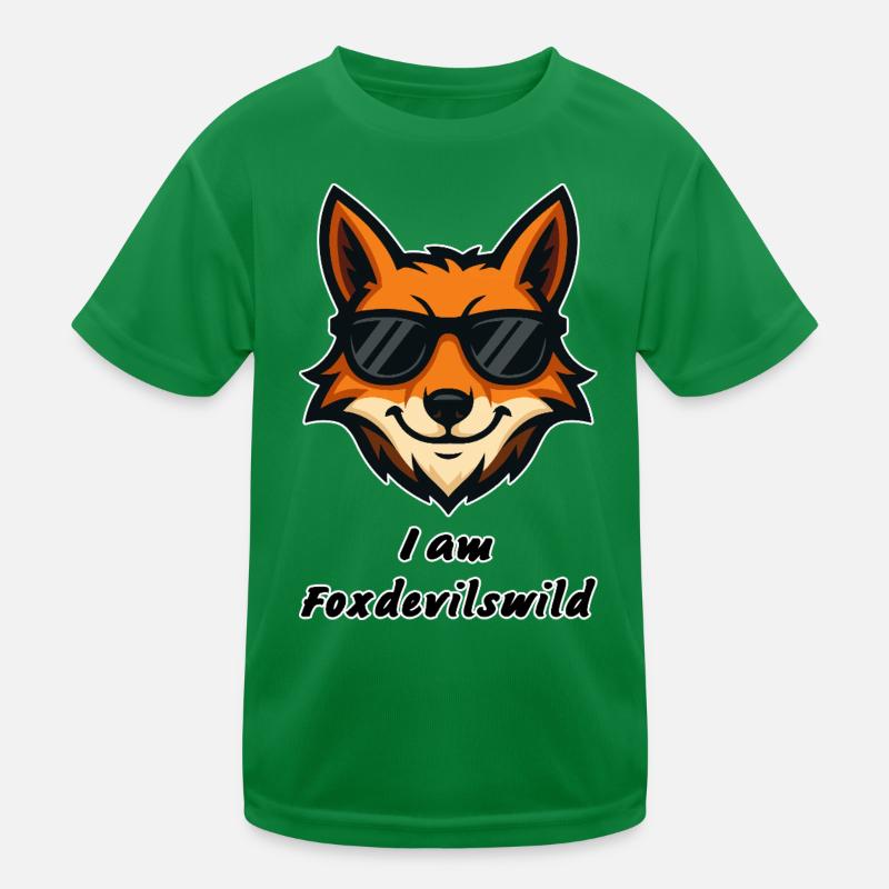 Foxdevilswild - I am Foxdevilswild - be cool Kinder Funktions-T-Shirt
