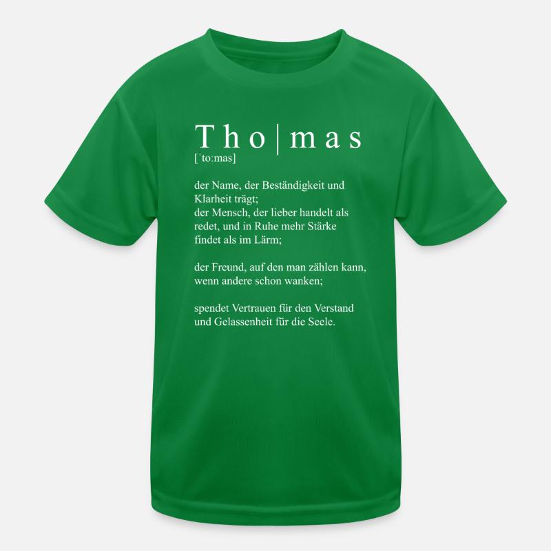 Thomas Definition Typography Kids Functional T-Shirt