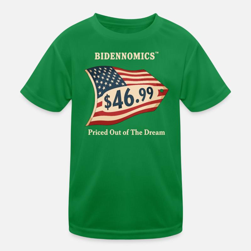 Bidenomics Price Tag Design Kids Functional T-Shirt