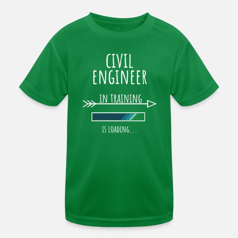 Gift Profession Education Civil Engineer Kids Functional T-Shirt