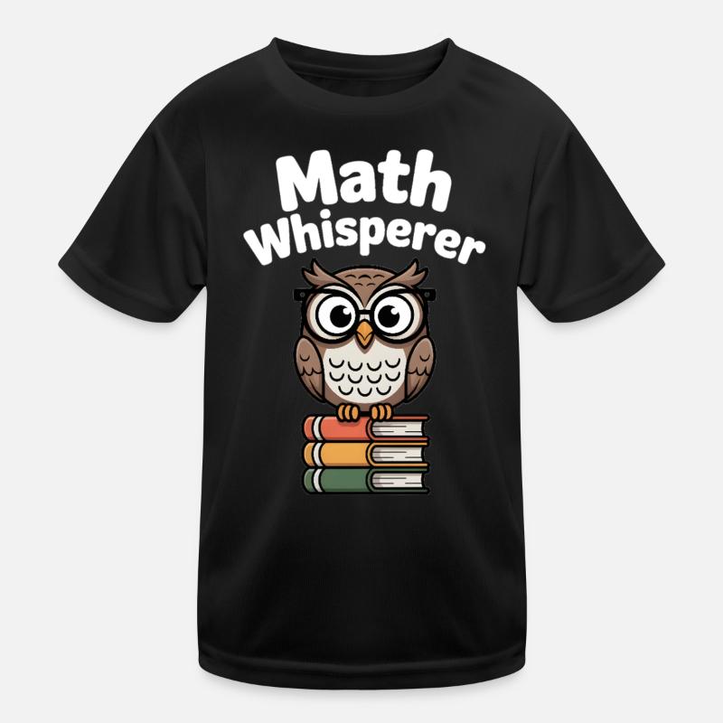 Mathe-Flüsterer - Kinder Funktions-T-Shirt - Schwarz