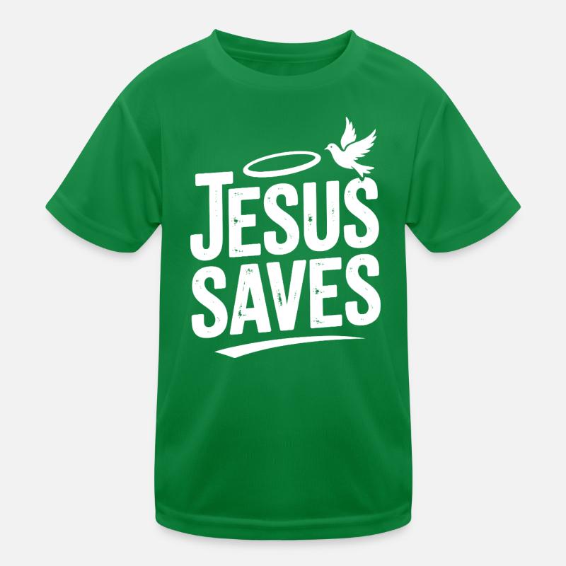 Jesus Saves Kids Functional T-Shirt