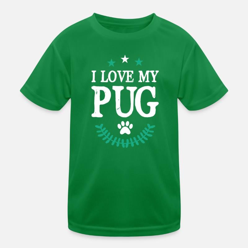 PUG Mops Kinder Funktions-T-Shirt