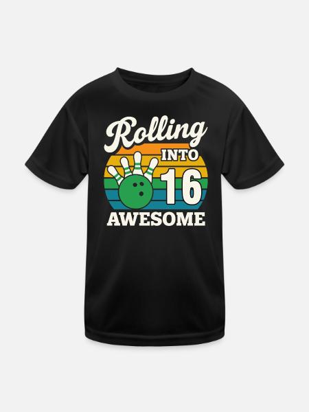 Auf dem Weg zur Feier zum 16. Geburtstag - Kinder Funktions-T-Shirt - Schwarz - Vorne