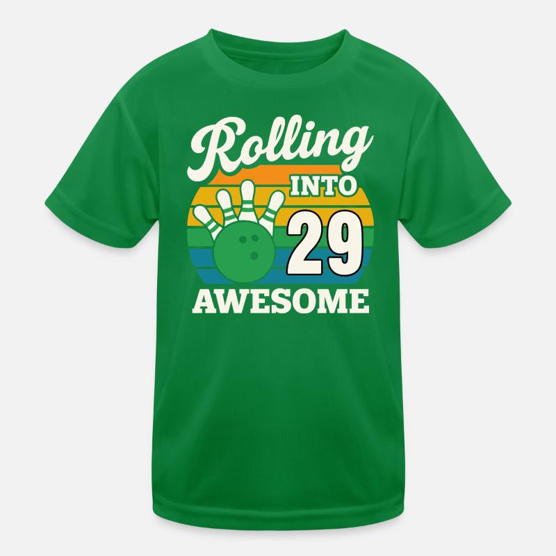 Bowling 29. Geburtstag Feier Grafik Kinder Funktions-T-Shirt