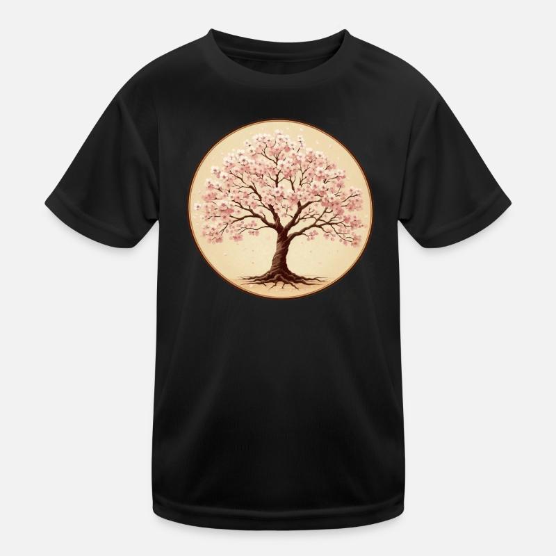 Zarter Kirschblütenbaum Kinder Funktions-T-Shirt