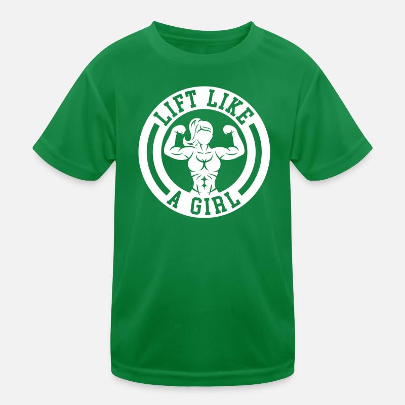 Heben Sie wie ein Mädchen Kinder Funktions-T-Shirt