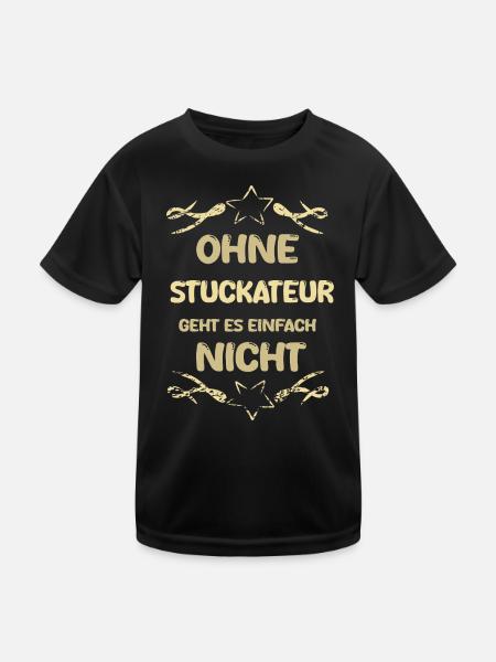 Plasterer - Kids Functional T-Shirt - black - Front
