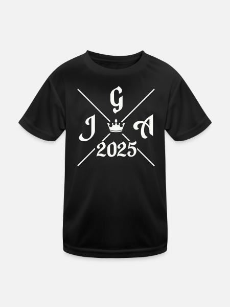 jga_2025- - Kinder Funktions-T-Shirt - Schwarz - Vorne