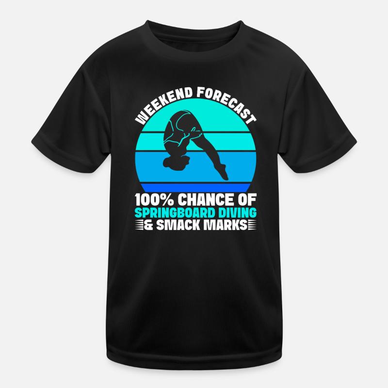 Kunstspringen Turmspringer Sprungbrett Kinder Funktions-T-Shirt