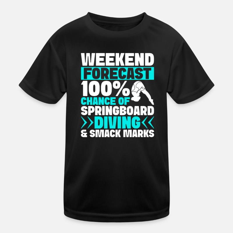 Kunstspringen Turmspringer Sprungbrett Kinder Funktions-T-Shirt