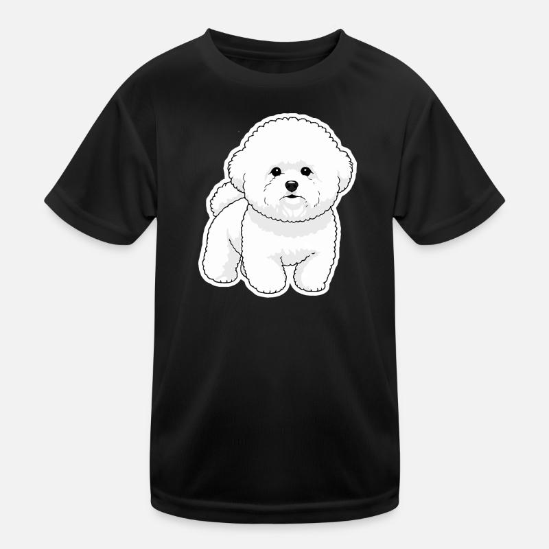 Bichon Mignon - Kinder Funktions-T-Shirt - Schwarz