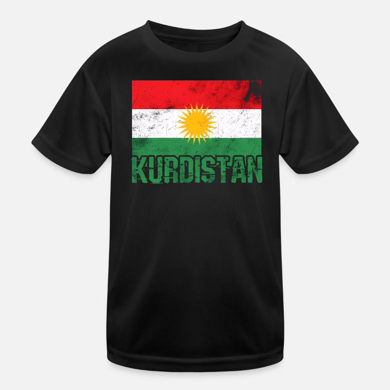 Kurdisches Friedenssymbol mit Kurdistan Kurden  Kinder Funktions-T-Shirt