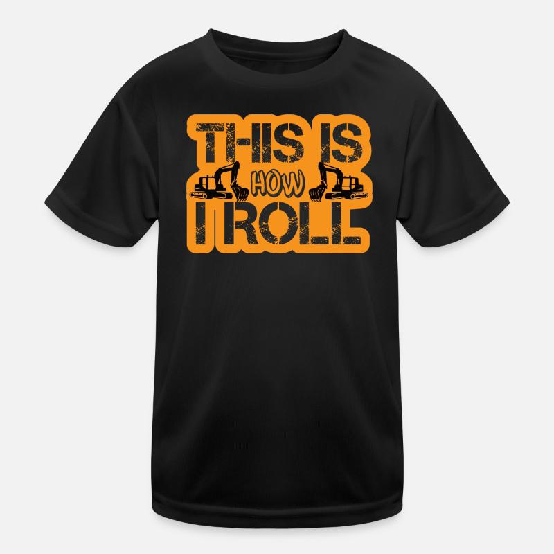 Humorvoller Baggerfahrer Spruch Kinder Funktions-T-Shirt