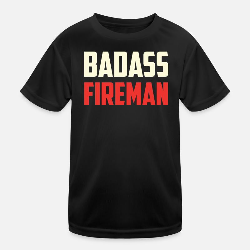 Combatant firefighter badass Kids Functional T-Shirt