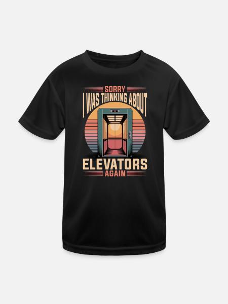 Elevator toddler & kids - Kids Functional T-Shirt - black - Front