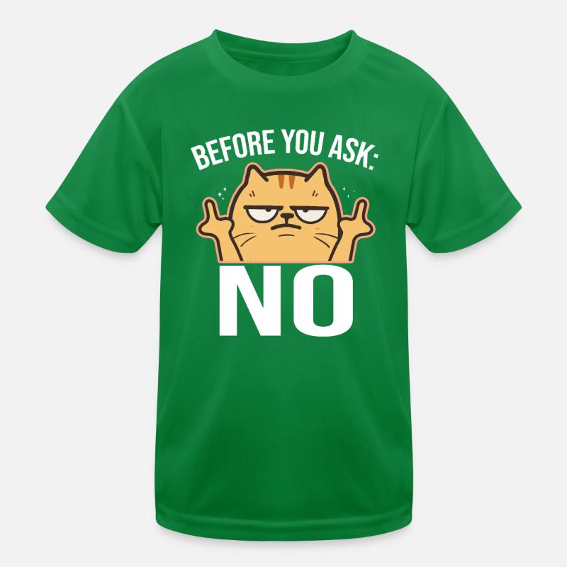 Chat effronté avec le majeur NON T-shirt sport Enfant