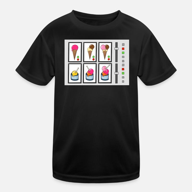 Eiscreme-Maschine - Kids Functional T-Shirt - black