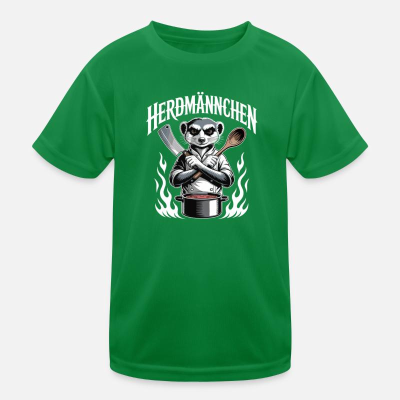 Herdmännchen kochen lustiger Koch Herdmännchen Kids Functional T-Shirt