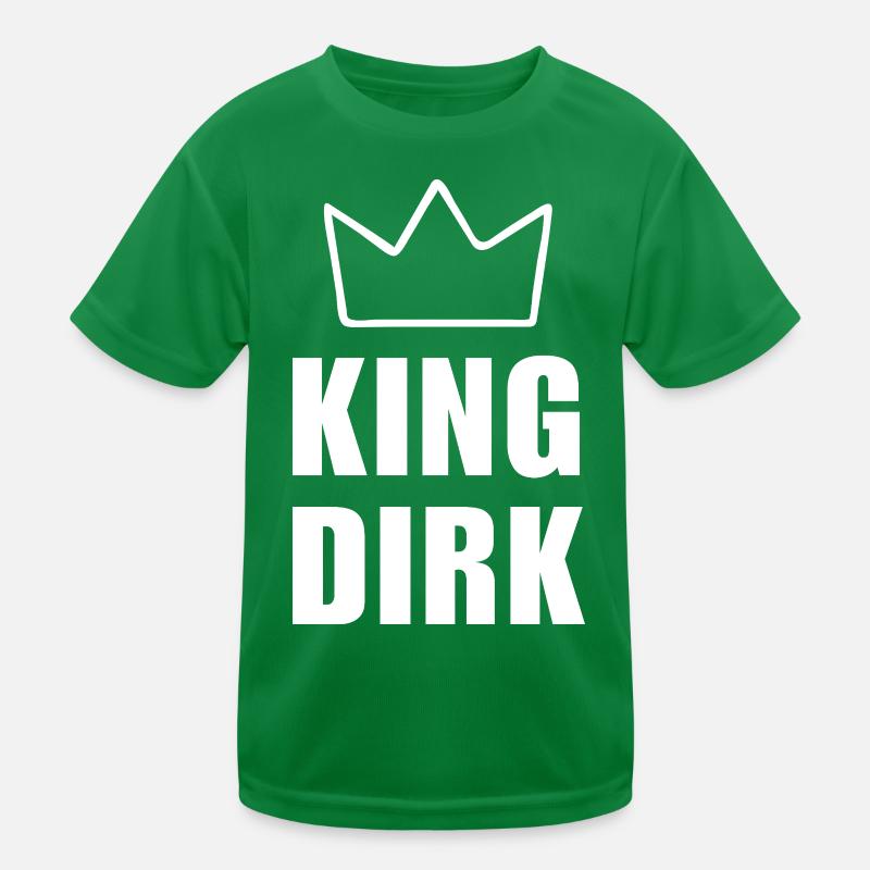 Dirk Name mit Buchstabe D - King Crown Shirt Kinder Funktions-T-Shirt