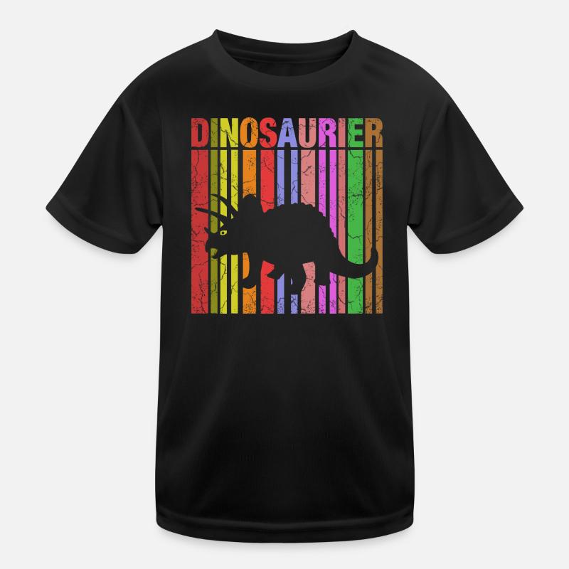 Dinosaurier Silhouette mit Farbdetails Kinder Funktions-T-Shirt
