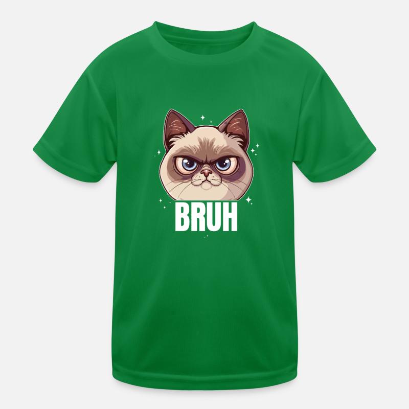 Bruh Katze Kinder Funktions-T-Shirt