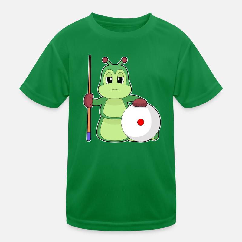 Raupe Billiard Queue Kinder Funktions-T-Shirt