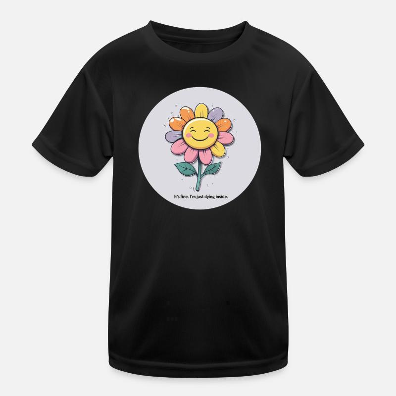 Cheerful Flower Kids Functional T-Shirt