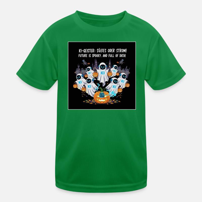 AI Ghosts : Trick or Stream ! T-shirt sport Enfant