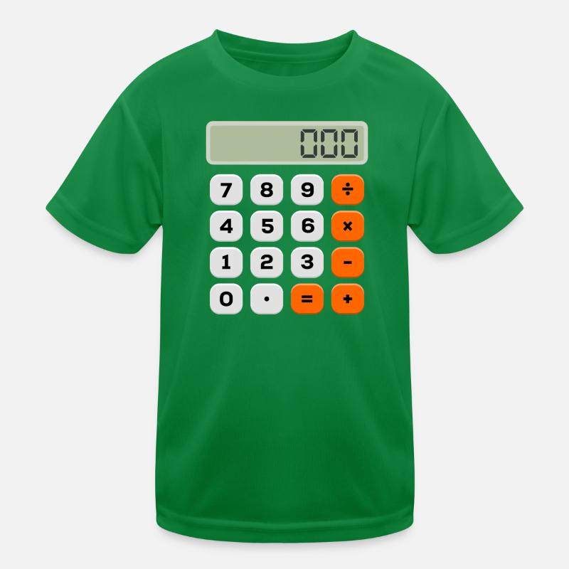 Number Day Minimalist Calculator Numerical Pattern Kids Functional T-Shirt