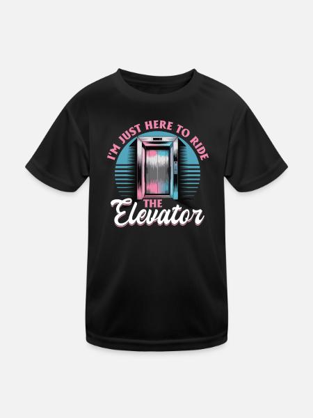Elevator toddler & kids - Kids Functional T-Shirt - black - Front