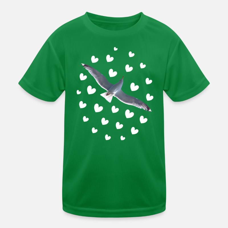 Möwe im Flug frei sein wie ein Vogel Kinder Funktions-T-Shirt