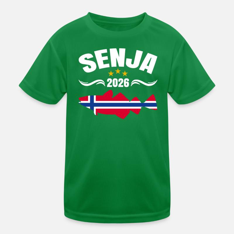 Senja Fishing Trip Norway 2026 Kids Functional T-Shirt