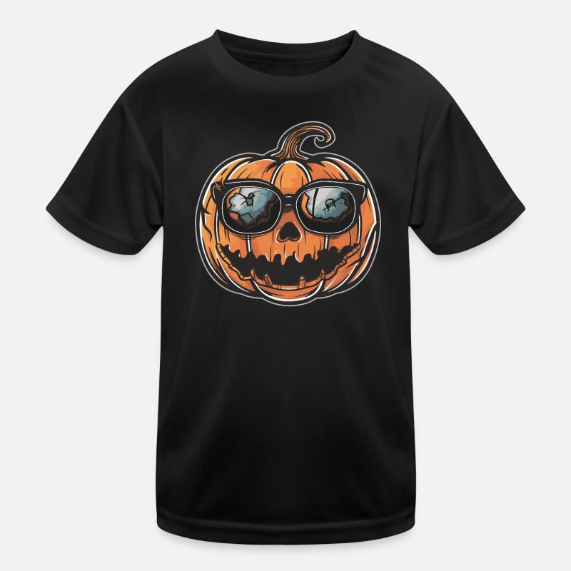 Citrouille d'Halloween cool T-shirt sport Enfant
