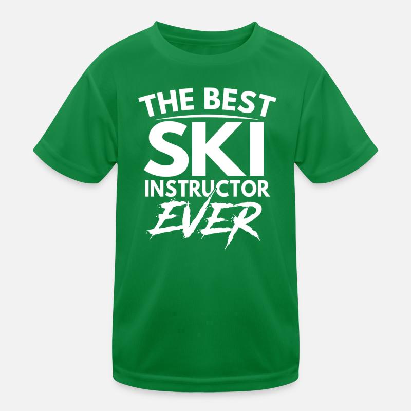Skier Instructor Celebration The Best ski  Kids Functional T-Shirt