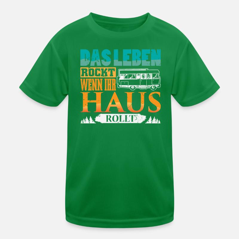 Camper Camping Wohnwagen Spruch Kinder Funktions-T-Shirt