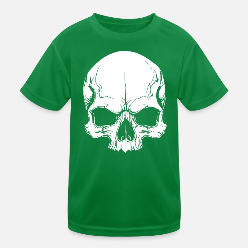 Cooles Schädel-Design Kinder Funktions-T-Shirt