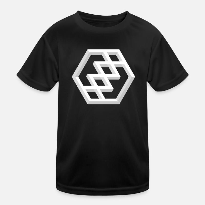 Abstract Geometric Pattern Kids Functional T-Shirt