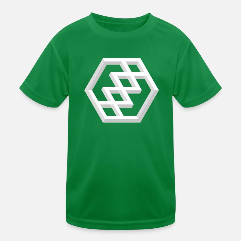 Abstraktes geometrisches Muster Kinder Funktions-T-Shirt
